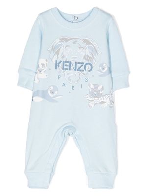 Kenzo Kids logo-print cotton body - Blue