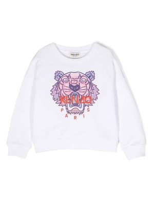 Kenzo Kids logo-print cotton sweatshirt - White