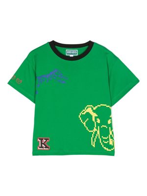 Kenzo Kids logo-print cotton T-shirt - Green