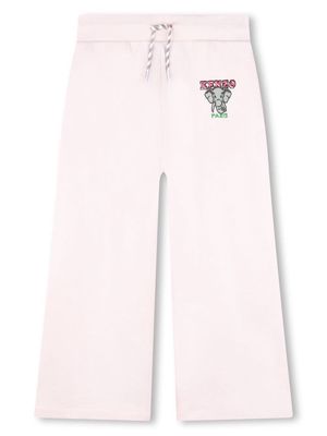 Kenzo Kids logo-print cotton trousers - Pink