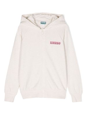 Kenzo Kids logo-print hooded sweatshirt - Neutrals