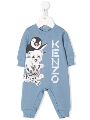 Kenzo Kids logo-print jersey pyjamas - Blue