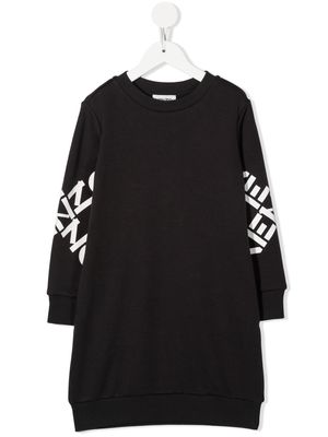 Kenzo Kids logo-print long-sleeve sweatshirt dress - Grey