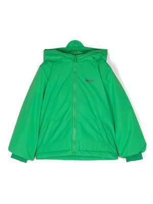Kenzo Kids logo-print padded jacket - Green