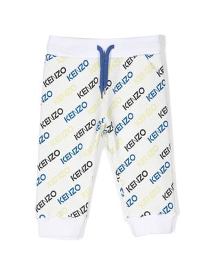 Kenzo Kids logo-print track pants - White