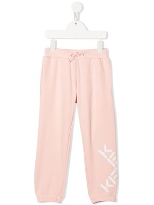 Kenzo Kids logo-print track trousers - Pink
