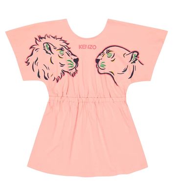 Kenzo Kids Logo printed cotton dress