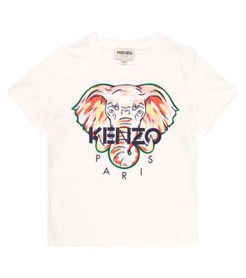 Kenzo Kids Logo printed cotton jersey T-shirt