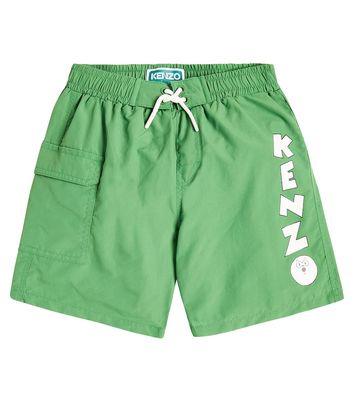 Kenzo Kids Logo swim trunks