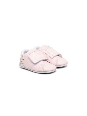Kenzo Kids low-top leather trainers - Pink