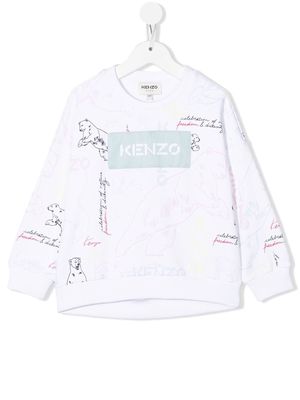 Kenzo Kids Nova logo-print sweatshirt - White