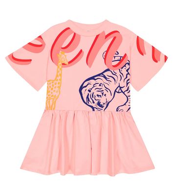 Kenzo Kids Printed cotton jersey dress