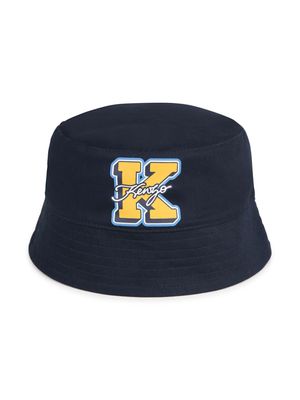 Kenzo Kids reversible cotton bucket hat - Blue