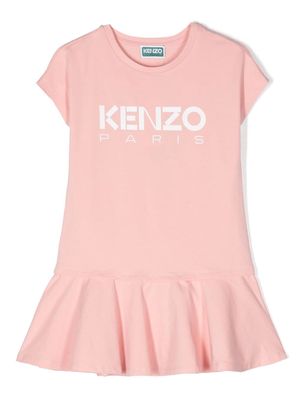 Kenzo Kids ruffled A-line dress - Pink