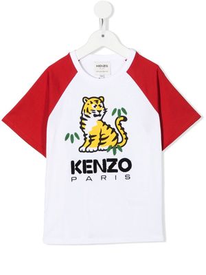 Kenzo Kids Skate Kotora-print cotton T-shirt - White