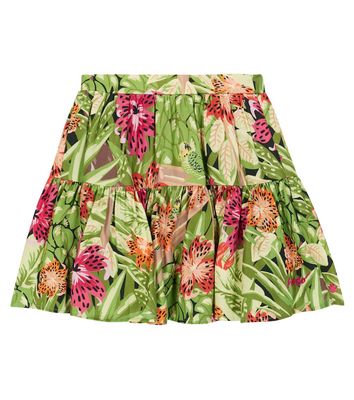 Kenzo Kids Tiered floral miniskirt