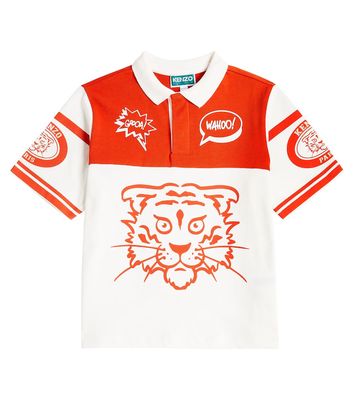 Kenzo Kids Tiger cotton polo shirt