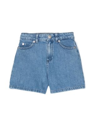 Kenzo Kids Tiger-motif denim shorts - Blue