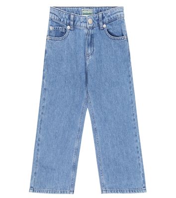 Kenzo Kids Tiger motif straight-leg jeans