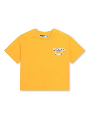 Kenzo Kids tiger-print cotton T-shirt - Yellow
