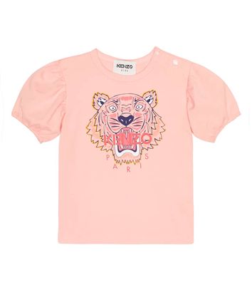 Kenzo Kids Tiger-print cotton T-shirt