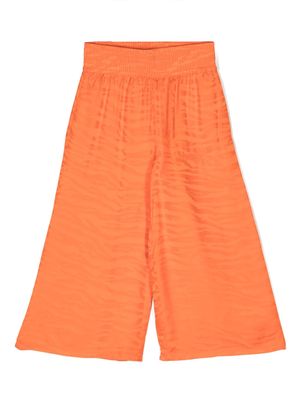 Kenzo Kids tiger-print flared trousers - Orange