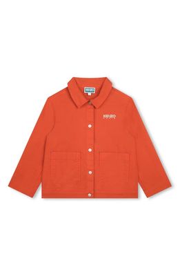 KENZO Kids' Tiger Stretch Cotton Graphic Jacket in Ginger