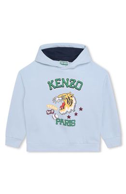 KENZO Kids' Varsity Graphic Hoodie in 794-Pale Blue