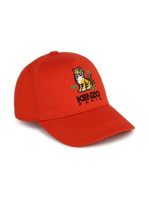 Kenzo Kids Varsity Jungle-embroidery cap - Red