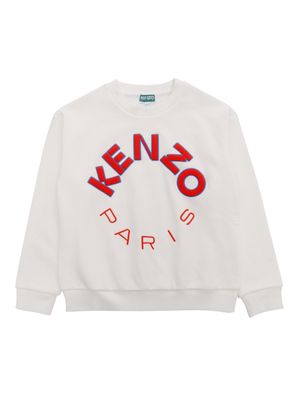 Kenzo Kids White Sweatshirt With Logo