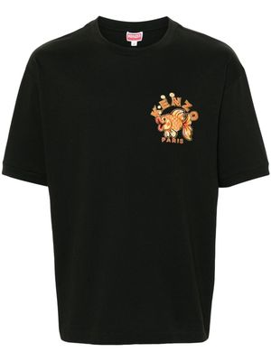 Kenzo Kingyo-embroidered cotton T-shirt - Black