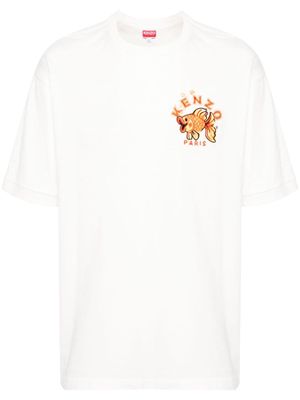 Kenzo Kingyo-embroidered cotton T-shirt - White