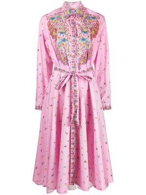 KENZO Kleid paisley-print shirt dress - Pink