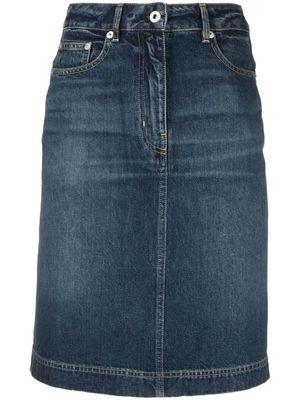 Kenzo knee-length denim skirt - Blue