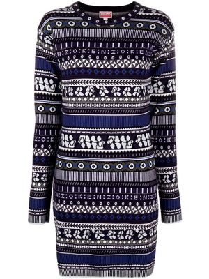 Kenzo knitted midi dress - Blue
