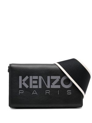 Kenzo leather strapped phone-holder - Black