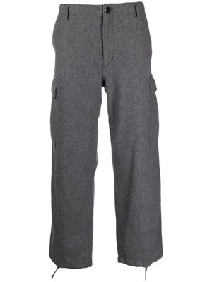 Kenzo logo-appliqué wide-leg trousers - Grey