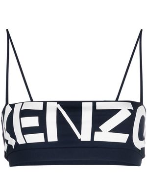 Kenzo logo bralette top - Blue