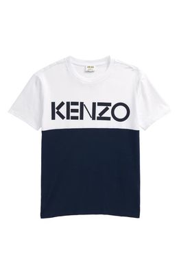 KENZO Logo Colorblock Graphic Tee in Eclipse