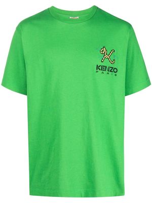 Kenzo logo-embroidered cotton T-shirt - Green