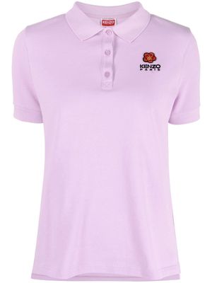 Kenzo logo-embroidered polo shirt - Purple