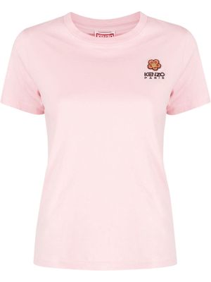 Kenzo logo-embroidered T-shirt - Pink