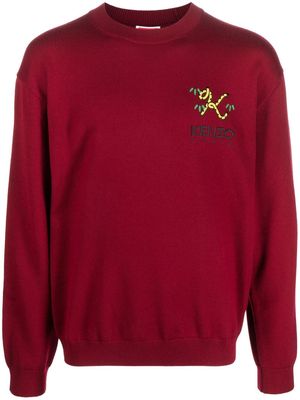Kenzo logo-embroidered wool jumper