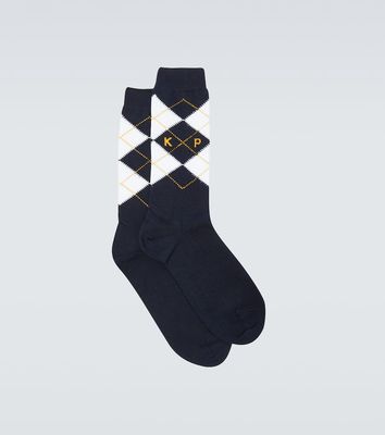 Kenzo Logo jacquard cotton-blend socks