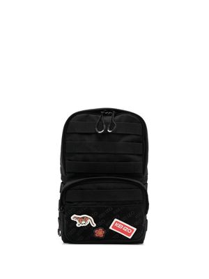 Kenzo logo-patch backpack - Black
