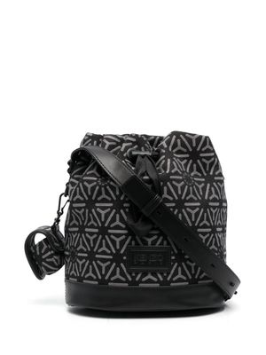 Kenzo logo-patch bucket-bag - Black