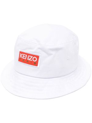 Kenzo logo-patch bucket hat - Black