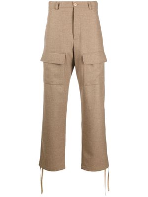 Kenzo logo-patch cargo trousers - Neutrals