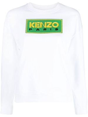 Kenzo logo patch crew-neck sweatshirt - White