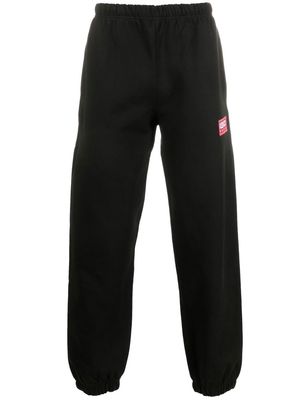 Kenzo logo-patch cuffed trousers - Black